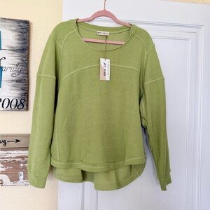 Women’s Lightweight Long-Sleeve Tunic Top - Green